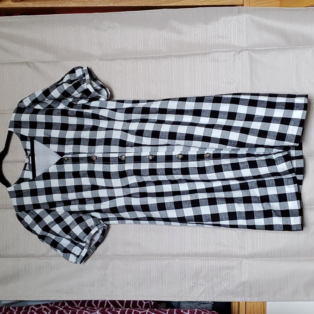 Gingham Linen Dress
